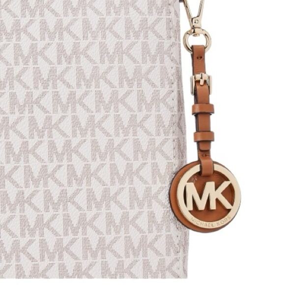 Michael Kors Large Logo Messenger White with Matching ID Holder New - Picture 4 of 10